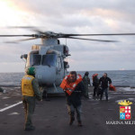 Mezzi della Marina Militare in soccorso ai naufraghi del Norman Atlantic