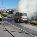 Incendio auto a Filottrano