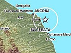 La mappa del terremoto del 21 luglio che ha interessato le Marche tra Ancona e Macerata