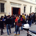Sit in davanti al tribunale di Ancona