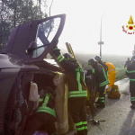 Immagine dell'incidente sulla direttissima del Conero