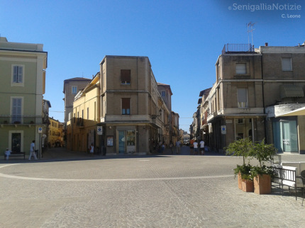 Piazza Saffi e Corso II Giugno a Senigallia