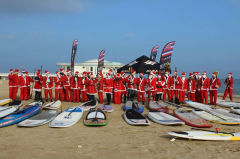 I Babbi Natale sul Sup a Senigallia