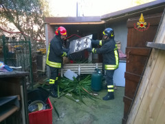 Intervento dei Vigili del Fuoco di Osimo a Sirolo per lo scoppio di gpl fuoriuscito da una bombola