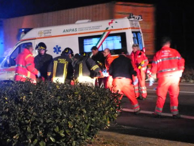 incidente sulla statale Adriatica a Marina di Montemarciano: i soccorsi