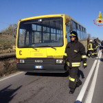 Incendio sullo scuolabus del Comune di Chiaravalle