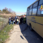 Incendio sullo scuolabus del Comune di Chiaravalle