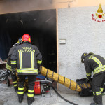 Incendio garage Ancona
