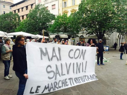 Proteste contro Salvini ad Ancona