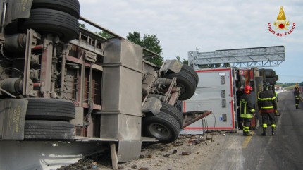 L'incidente sull'A14 di lunedì 25 maggio