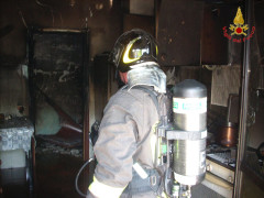 Incendio in un appartamento di Ancona