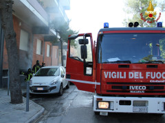 Intervento dei Vigili del fuoco in via Panoramica, ad Ancona