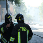 Intervento dei Vigili del fuoco in via Panoramica, ad Ancona