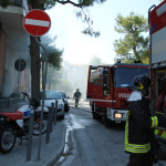Intervento dei Vigili del fuoco in via Panoramica, ad Ancona