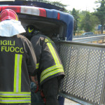 L'incidente sulla rampa di uscita dell'A14 ad Ancona sud