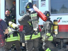 Incendio treno a Passo Varano