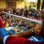 Lo staff di Fosforo, la festa della scienza di Senigallia, all'Isola Polvese per l'Isola di Einstein