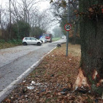 L'incidente avvenuto a Castelfidardo: i soccorsi in via D.Alighieri