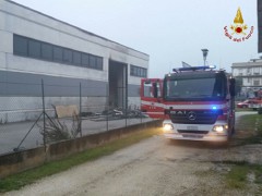 Incendio a Castelbellino