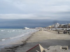 Il mare e la spiaggia di Senigallia durante l'inverno
