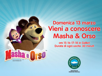 Masha e Orso al Centro Commerciale Ipersimply di Senigallia