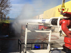 Incendio cassone a Marina di Montemarciano - Intervento Vigili del Fuoco