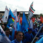 Manifestazione metalmeccanici a Senigallia