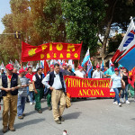 Manifestazione metalmeccanici a Senigallia