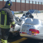 L'incidente in autostrada A14 che ha visto protagonista un sidecar