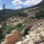 Il paese di Pescara del Tronto dopo il terremoto del 24 agosto 2016