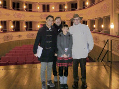 Riaperto il teatro Misa di Arcevia: da sinistra Moreno Pieroni, Andrea Bomprezzi, Laura Coppa, Fabrizio Giuliani