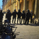 Polizia all'università di Bologna