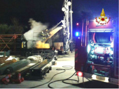 Incendio macchinari di una ditta di Osimo
