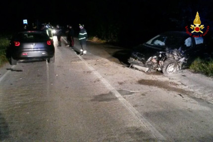 La scena dell'incidente al Cesano di Senigallia