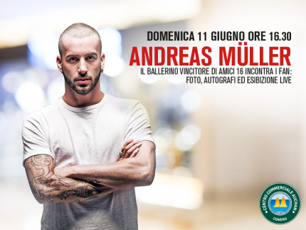 Andreas Muller al Centro Commerciale Auchan Conero