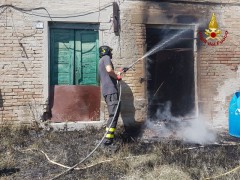 Incendio a Monte San Vito