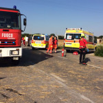 L'incidente alla Gabella di Montemarciano, i soccorsi in atto