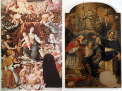 Madonna del Rosario di Ernst Van Schayck e Allegoria della Fede con San Vincenzo Ferrer e San Pio V della scuola di Filippo Ricci