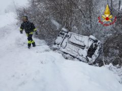 Incidente a Fabriano, nevicata