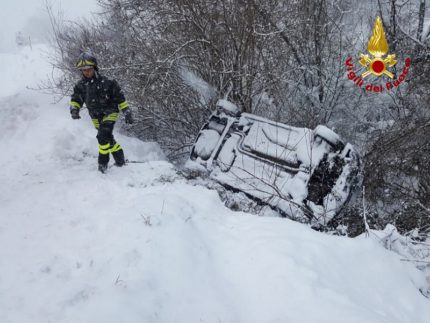 Incidente a Fabriano, nevicata