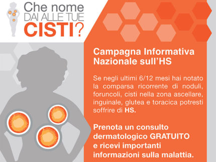 “Che nome dai alle tue cisti?” visite dermatologiche di screening gratuite su prenotazione