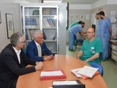 Visita di Ceriscioli all'ospedale di Torrette