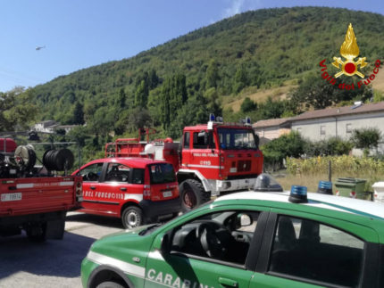 Incendio a Colle Ameno