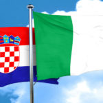 Bandiere di Italia e Croazia