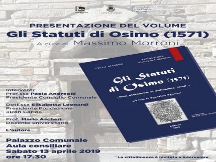 Presentazione della trascrizione degli Statuti Osimani
