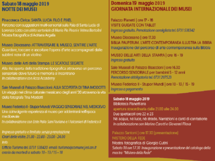 Programma della Notte dei Musei 2019 a Jesi