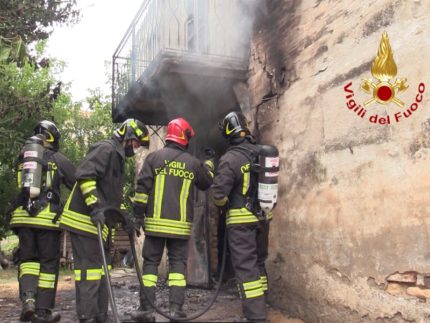 Vigili del Fuoco in azione a Camerano