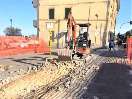 Lavori stradali a Palombina