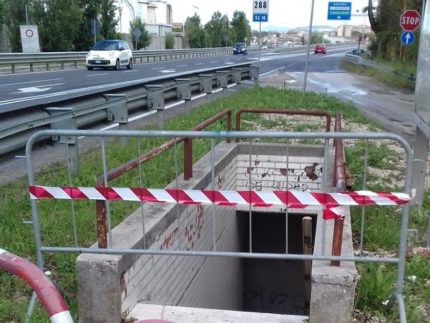 Lavori al sottopasso di Fiumesino a Falconara Marittima