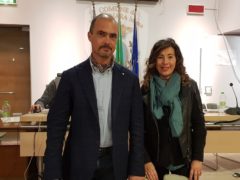 Il sindaco di Falconara Signorini e l'assessore Mondaini